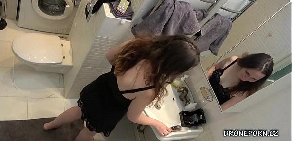  Doly in the bathroom - spy porn cam